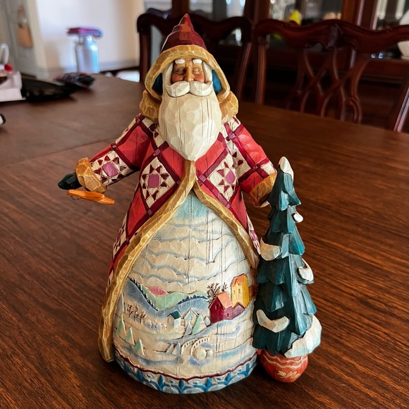 Jim Shore Holiday Jim Shore Dashing Through The Snow Santa Figurine